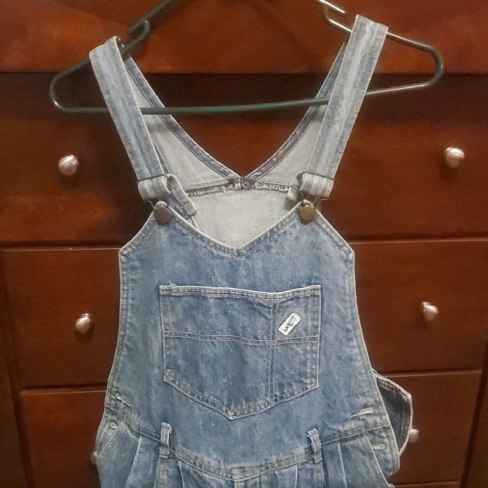Vintage Guess 80's Denim Overalls. Size 3.